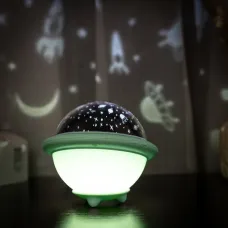 Детский ночник - проектор Светильник ‘Летающая тарелка’ НЛО с проекцией космоса, звездного неба Losso UFO