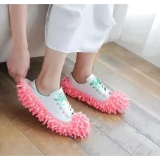 Домашние тапочки – моп для уборки полов SweepSlippers · Тапки - полотерки из микрофибры