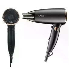 Дорожный складной фен VGR V-439 1600W • Компактный фен для сушки и укладки волос с холодным обдувом и насадкой-концентратором