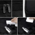 Дорожная косметичка MA454 черная • Косметичка-органайзер MA454 из Oxford 1680D с перегородками и ручкой для косметики и поездок