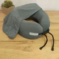 Дорожная подушка для путешествий с капюшоном • Подушка-воротник для шеи и головы в дорогу
