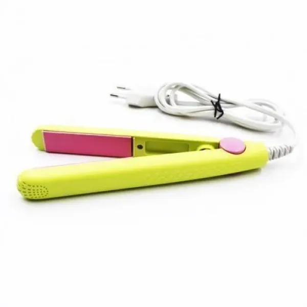 Дорожный мини утюжок для волос | ГОФРЕ | Укладка | Плойка GV-118 Салатовый CG24 PR1