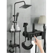 Душ в ванную из нержавеющей стали с тропическим душем с разными режимами работы ∙ Тропический душ с многофункциональным смесителем и биде (5261)