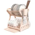 Двухъярусная сушилка для посуды XL-157 ∙ Кухонный органайзер из экопластика