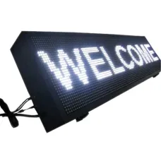 Двухсторонняя светодиодная бегущая строка 100*40 см Уличная влагостойкая Рекламная вывеска - табло White doule side Белая