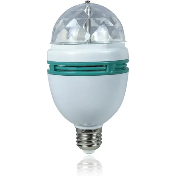 Диско лампа Ball RHD-15 LY 399 • Світлодіодна обертова диско-лампа Ball RHD-15 LY 399 E27 RGB для вечірок і свят