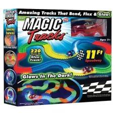 Детская автомобильная гоночная трасса Magic Tracks, 220 деталей ∙ Конструктор - автотрек Гибкая игрушечная дорога