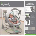 Дитяча електрогойдалка Bright Starts Зебра X-639 • Автоматична гойдалка-шезлонг Bright Starts Зебра X-639 для немовлят до 9 кг із музикою, вібрацією та складаною конструкцією