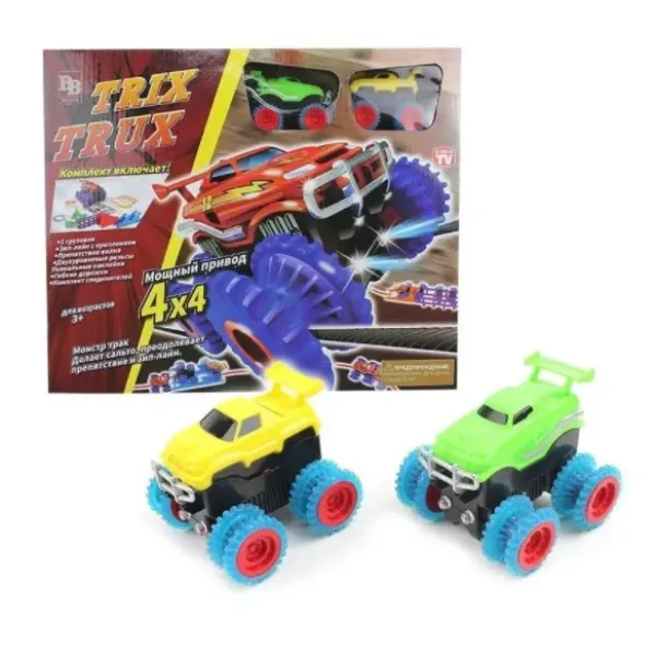 Детская гоночная трасса Trix Trux Монстр Траки + 2 машинки в комплекте