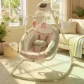 Детская качеля Ingenuity SimpleComfort X-638 • Электронная качеля для новорожденных с 6 скоростями, вибрацией, звуками природы и компактной конструкцией
