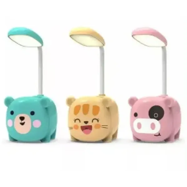 Детская настольная аккумуляторная лампа Quite Light EL-2177 ∙ Портативный беспроводной USB светильник с органайзером для хранения принадлежностей ∙ 3 режима свечения