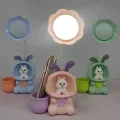 Детская настольная аккумуляторная LED лампа 3in1 Rabbit BLUE GREEN • Ночник с гибким USB-подсветкой для учебы и сна