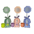 Детская настольная аккумуляторная LED лампа 3in1 Rabbit BLUE GREEN • Ночник с гибким USB-подсветкой для учебы и сна