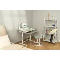 Детская парта со стульчиком 26X-150 серая • Регулируемая парта-трансформер 26X-150 с лампой и подставкой для книг