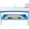 Дитяча парта зі стільчиком 26X-154 70×47 см блакитна • Регульована шкільна парта 26X-154 зі стільцем, полицею та стільницею 70×47 см для навчання