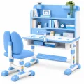 Дитяча парта зі стільцем Dash ST-C07 синя 80×50×72 см • Дитячий стіл Dash ST-C07 зі стільчиком для навчання, письма, читання, малювання та домашніх занять
