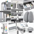 Детская парта со стулом Dash ST-C08 80×50×72 см серая • Детский стол Dash ST-C08 со стульчиком для учебы, письма, чтения, рисования и занятий дома
