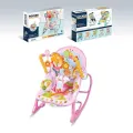Детское кресло-качалка 68112-1 разноцветное • Шезлонг-качалка для новорожденных с вибрацией, мелодиями, игрушками и регулируемой спинкой