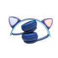Детские беспроводные Bluetooth наушники Cat Y47 с кошачьими светящимися LED ушками и микрофоном