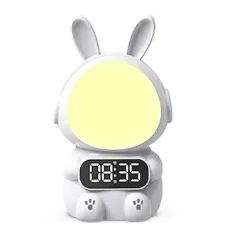 Детские часы с будильником Rabbit Clock with LIGHT WHITE • Будильник-кролик с LED-дисплеем и подсветкой Детские часы с будильником Rabbit Clock with LIGHT WHITE • Будильник-кролик с LED-дисплеем и подсветкой