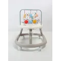 Детские ходунки бежевые музыкальные X-624 • Ходунки для малышей с регулировкой высоты, игровыми игрушками и колесами