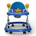Детские ходунки голубые с пчелкой X-621 • Музыкальные ходунки для малышей с игровой панелью, регулировкой высоты и маневренными колесами
