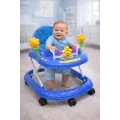 Детские ходунки голубые с пчелкой X-621 • Музыкальные ходунки для малышей с игровой панелью, регулировкой высоты и маневренными колесами