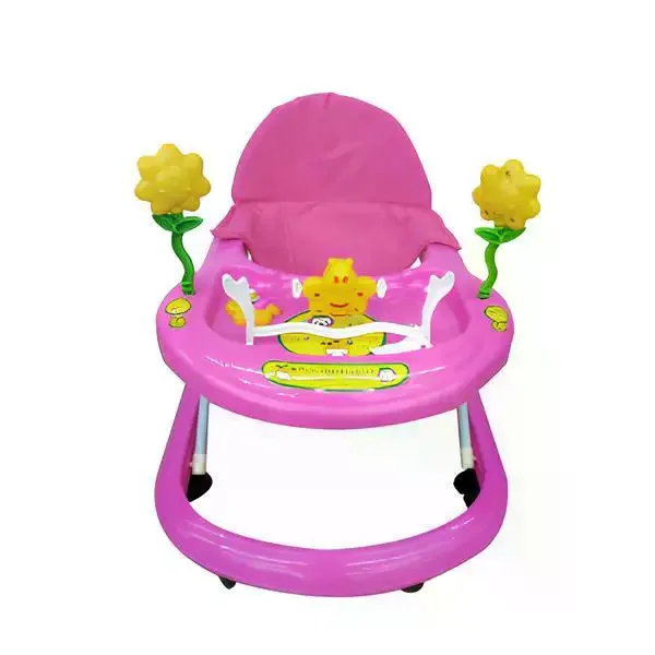 Детские ходунки розовые с пчелкой X-621 • Ходунки для малышей с игровой панелью, звуковыми эффектами и регулировкой высоты