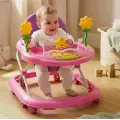 Детские ходунки розовые с пчелкой X-621 • Ходунки для малышей с игровой панелью, звуковыми эффектами и регулировкой высоты