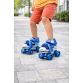 Детские раздвижные ролики на обувь 26–29 • Ролики на кроссовки для мальчиков и девочек 0102 красные и синие для прогулок и активного отдыха