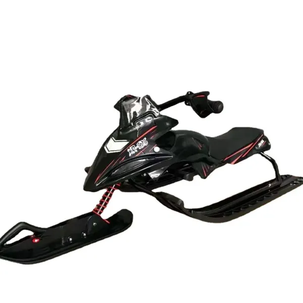 Детские санки - снегокат Snow Racer до 80 кг · Управляемые сани с амортизацией, рулем и ножным тормозом