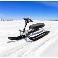 Детские санки - снегокат Snow Racer с рулем, передним амортизатором и ножным тормозом · Сани управляемые до 80 кг Детские санки - снегокат Snow Racer с рулем, передним амортизатором и ножным тормозом · Сани управляемые до 80 кг