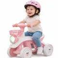 Детский 4-колесный беговел X-625 розовый со световыми и звуковыми эффектами • Беговел-каталка для малышей с устойчивой конструкцией, широкими колесами и защитой от опрокидывания