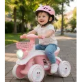 Детский 4-колесный беговел X-625 розовый со световыми и звуковыми эффектами • Беговел-каталка для малышей с устойчивой конструкцией, широкими колесами и защитой от опрокидывания