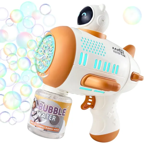 Дитячий автоматичний пістолет для мильних бульбашок Toy Bubble Gun • Іграшковий бульбашкомет для вулиці, свят, прогулянок і активних ігор