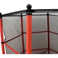 Детский батут Just Fun 140×160 см красный с внутренней защитной сеткой • Батут-манеж Just Fun для детей, дома, дачи, улицы и активных игр красный