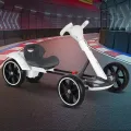 Детский электромобиль GO KART F1 с пультом и Bluetooth 390 Вт белый • Детский электрокарт GO KART F1 на аккумуляторе с пультом управления