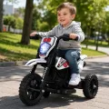 Дитячий електромотоцикл Cool Mountain 26X-130 білий з LED і музикою • Дитячий електричний мотоцикл Cool Mountain 26X-130 з пультом, USB та акумулятором білий