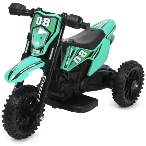 Дитячий електромотоцикл Cool Mountain 26X-130 зелений з LED і музикою • Дитячий електричний мотоцикл Cool Mountain 26X-130 з пультом, USB та акумулятором зелений