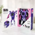 Детские электронные часы-трансформер Robot Watch 2в1 фиолетовые • Наручные часы-робот Robot Watch для детей с цифровым дисплеем и трансформацией в игрушку