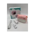 Детский фотоаппарат с мгновенной печатью Model 1 PINK • Детская камера моментальной печати для фото и видео, творческих игр, подарка девочке и печати снимков без чернил