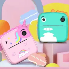Детский фотоаппарат с мгновенной печатью Единорог / Дракон · Детская камера с встроенным термопринтером и возможностью записи видео
