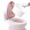Детский горшок-унитаз с крышкой X-619 розовый • Горшок для приучения к туалету со съемной чашей и устойчивой конструкцией