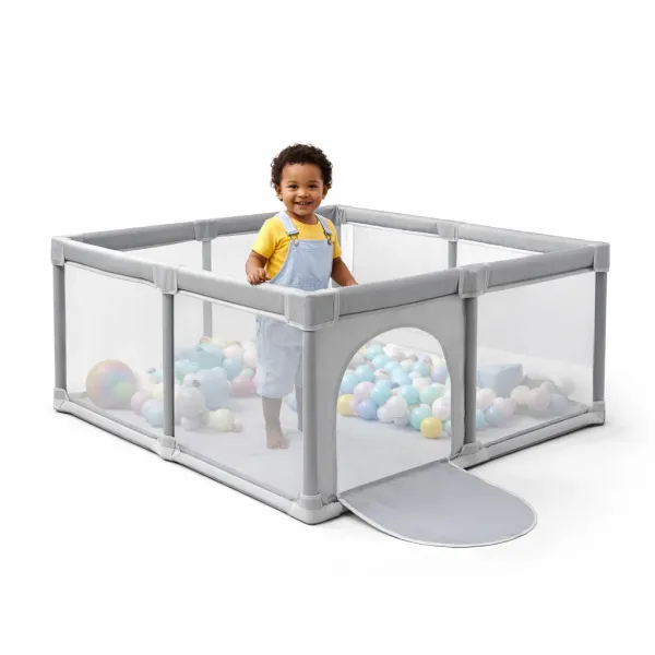 Детский игровой манеж 130×130×65 см MA710 • Складной безопасный манеж для малышей, игр дома и ограниченного детского пространства
