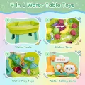 Детский игровой столик 26X-160 с раковиной и водой • Игрушечная кухонная мойка 26X-160 с электрическим краном, циркуляцией воды и аксессуарами