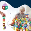 Детский магнитный конструктор G025 «Волшебный свет» • Магнитный конструктор 110 деталей со светом
