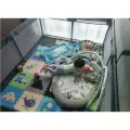 Детский манеж 120×180 см с шариками серый • Игровой манеж 120×180 см с сетчатыми стенками, входом на молнии и 30 шариками