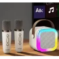 Детский набор Караоке Два беспроводных микрофона + Колонка · RGB подсветка · Bluetooth