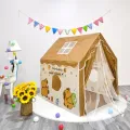 Детская палатка AND 222 Замок коричневая • Игровая палатка-домик AND 222 для детей 120×100×130 см с окнами и сетчатым входом