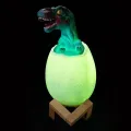 Дитячий нічник Sunroz 3D Dinozaur Lamp • Світлодіодний світильник Sunroz 3D Dinozaur Lamp Динозаврик у яйці з пультом ДК, 16 кольорами RGB, сенсорним керуванням та акумулятором